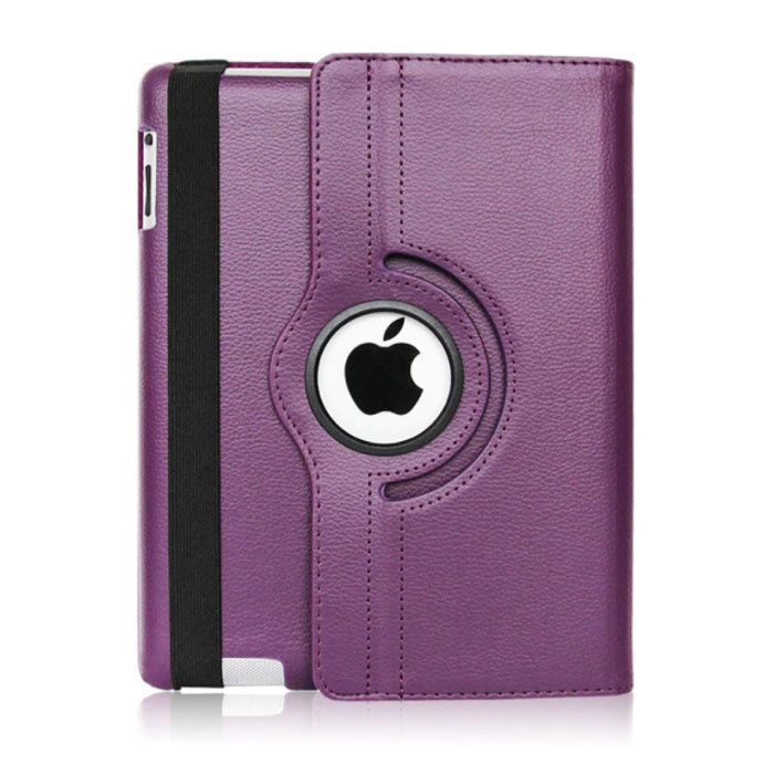 Skórzane składane etui na iPada Air 2 - wielofunkcyjne etui w kolorze fioletowym
