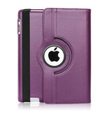 Stuff Certified® Leather Foldable Cover for iPad Air 1 - Multifunctional Case Case Purple