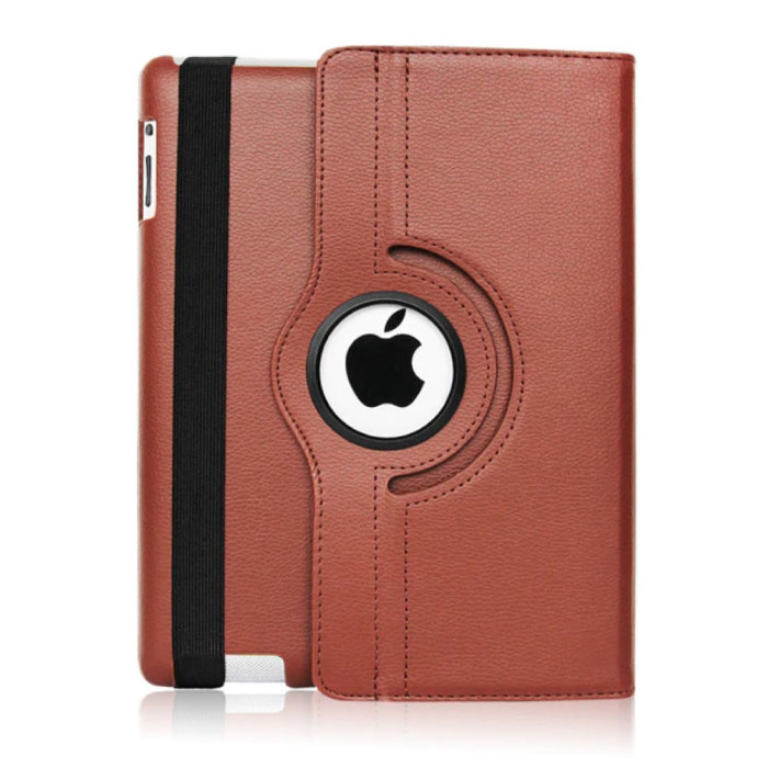 Leather Foldable Cover for iPad 3 - Multifunctional Case Case Brown