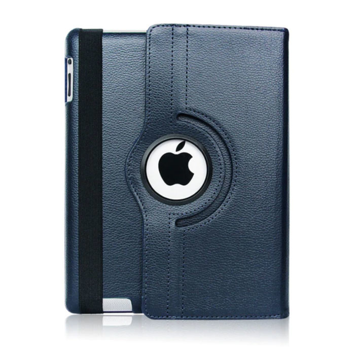 Leather Foldable Cover for iPad 2 - Multifunctional Case Case Blue
