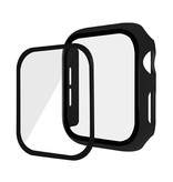 Stuff Certified® Carcasa completa para iWatch Series 40 mm - Carcasa y protector de pantalla - Carcasa rígida de vidrio templado TPU