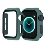 Stuff Certified® Cubierta completa para iWatch Series 44 mm - Carcasa y protector de pantalla - Carcasa rígida de vidrio templado TPU