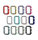 Stuff Certified® Full Cover voor iWatch Series 40mm - Hoesje en Screen Protector - Tempered Glass Hard Case TPU Bruin