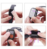 Stuff Certified® Cover completa per iWatch Series 40mm - Custodia e protezione schermo - Custodia rigida in vetro temperato TPU viola