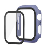 Stuff Certified® Full Cover for iWatch Series 38mm - Case and Screen Protector - Tempered Glass Hard Case TPU Purple