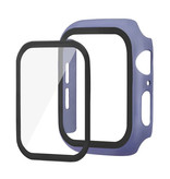 Stuff Certified® Full Cover voor iWatch Series 40mm - Hoesje en Screen Protector - Tempered Glass Hard Case TPU Paars