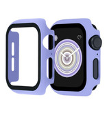 Stuff Certified® Cover completa per iWatch Series 42mm - Custodia e protezione schermo - Custodia rigida in vetro temperato TPU viola