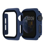 Stuff Certified® Full Cover for iWatch Series 38mm - Case and Screen Protector - Tempered Glass Hard Case TPU Blue