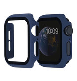 Stuff Certified® Full Cover voor iWatch Series 38mm - Hoesje en Screen Protector - Tempered Glass Hard Case TPU Blauw