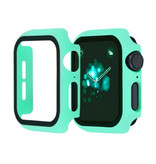 Stuff Certified® Full Cover for iWatch Series 42mm - Case and Screen Protector - Tempered Glass Hard Case TPU Aqua