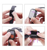 Stuff Certified® Cover completa per iWatch Series 38mm - Custodia e protezione schermo - Custodia rigida in vetro temperato TPU Verde scuro