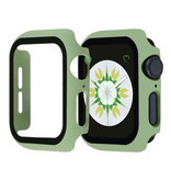 Stuff Certified® Cover completa per iWatch Series 44mm - Custodia e protezione schermo - Custodia rigida in vetro temperato TPU Verde chiaro