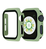 Stuff Certified® Full Cover for iWatch Series 44mm - Case and Screen Protector - Tempered Glass Hard Case TPU Light Green