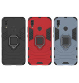 Keysion Huawei Honor 9X Hoesje  - Magnetisch Shockproof Case Cover Cas TPU Zwart + Kickstand