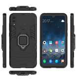 Keysion Huawei Honor 9X Pro Hoesje  - Magnetisch Shockproof Case Cover Cas TPU Zwart + Kickstand