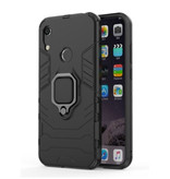 Keysion Huawei Y6 2019 Case - Magnetic Shockproof Case Cover Cas TPU Black + Kickstand