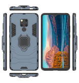 Keysion Custodia per Huawei Mate 30 Pro - Custodia magnetica antiurto Cover in TPU blu + cavalletto