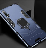 Keysion Custodia Huawei Honor 20 Pro - Custodia magnetica antiurto Cover in TPU blu + cavalletto