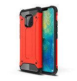 Stuff Certified® Huawei P20 Lite Armor Case - Silicone TPU Case Cover Cas Red
