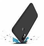 Stuff Certified® Xiaomi Redmi 9 Volle Abdeckung - 360 ° Gehäusetasche + Displayschutzfolie aus gehärtetem Glas Schwarz