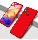 Stuff Certified® Xiaomi Redmi 5 Full Cover - Coque 360 ° + Protecteur d'écran Verre Trempé Rouge