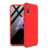 Stuff Certified® Xiaomi Redmi 5 Plus Vollabdeckung - 360 ° Gehäusetasche + Displayschutzfolie Gehärtetes Glas Rot