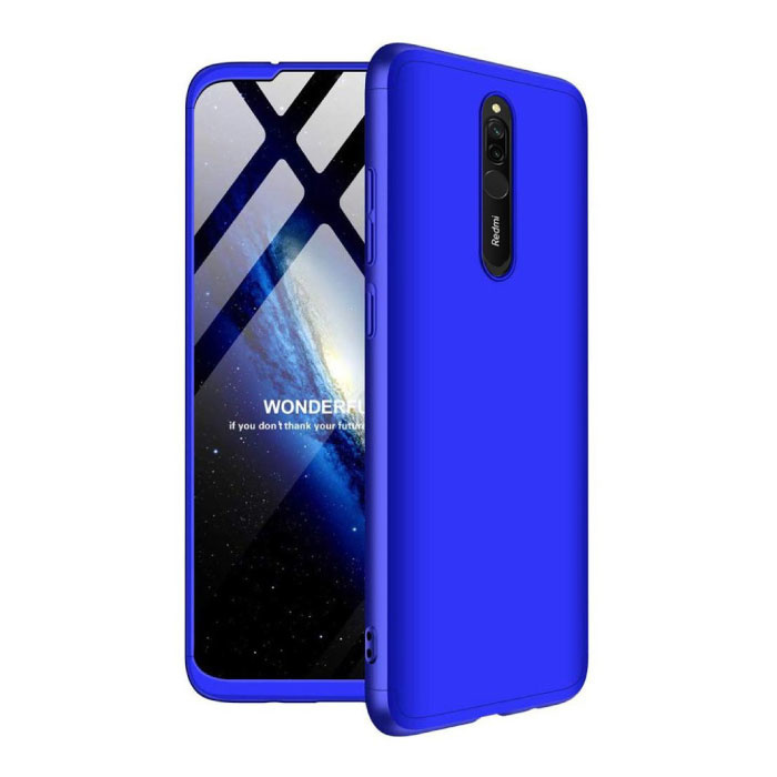 Xiaomi Redmi 5A Full Cover - 360 ° Body Case + Protector de pantalla Vidrio templado Azul