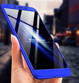 Stuff Certified® Xiaomi Redmi 5A Vollständige Abdeckung - 360 ° Gehäusetasche + Displayschutzfolie Gehärtetes Glas Blau