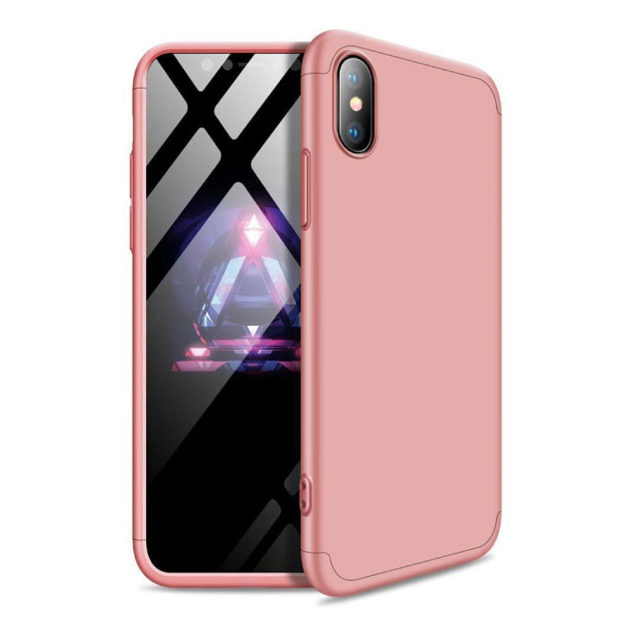 Xiaomi Redmi 5 Full Cover - Coque 360 ° Body Case + Protecteur d'écran Verre Trempé Rose