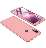 Stuff Certified® Xiaomi Redmi 5 Full Cover - 360 ° Body Case + Protector de pantalla Vidrio templado Rosa