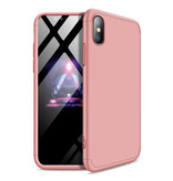 Stuff Certified® Xiaomi Redmi Note 7 Pro Full Cover - 360 ° Body Case Case + Screen Protector Tempered Glass Pink