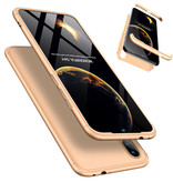 Stuff Certified® Xiaomi Redmi 8 Full Cover - Estuche 360 ° Body Case + Protector de pantalla Vidrio templado Dorado