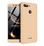 Stuff Certified® Xiaomi Redmi 9A Full Cover - 360° Body Hoesje Case + Screenprotector Tempered Glass Goud