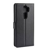 Stuff Certified® Skórzany portfel z klapką Xiaomi Redmi Note 5 - skórzany pokrowiec na portfel z klapką Cas Case w kolorze czarnym