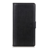 Stuff Certified® Étui en cuir à rabat Xiaomi Redmi Note 6 Pro - Étui en cuir PU avec étui en cuir noir