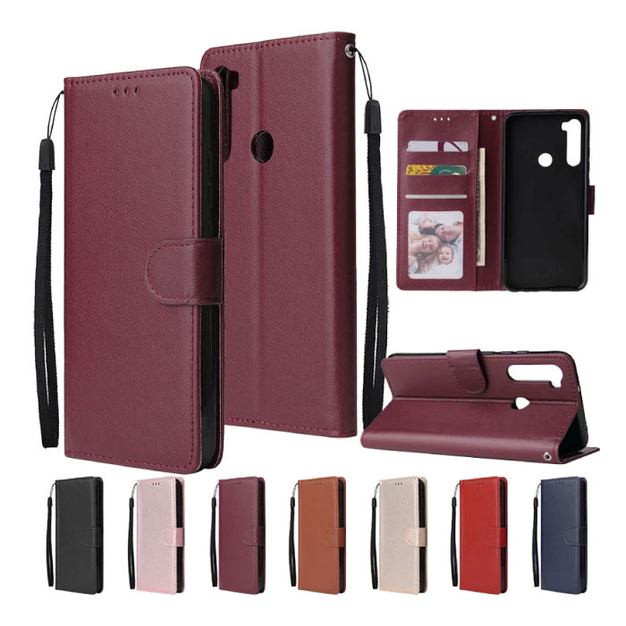 Xiaomi redmi Nota 8 Pro Leather caja de la carpeta - PU billetera de cuero