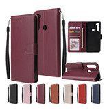 Stuff Certified® Xiaomi Redmi 9 Leather Flip Case Wallet - PU Leather Wallet Cover Cas Case Gold