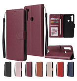 Stuff Certified® Xiaomi Pocophone F1 Leather Flip Case Wallet - PU Leather Wallet Cover Cas Case Bordeaux