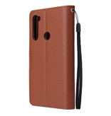 Stuff Certified® Skórzany portfel z klapką Xiaomi Redmi 9C - skórzany pokrowiec na portfel Cas Case Brown