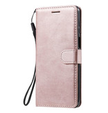 Stuff Certified® Étui en cuir à rabat Xiaomi Redmi Note 5 - Étui portefeuille en cuir PU Rose