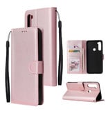 Stuff Certified® Xiaomi Redmi Note 7 Pro Flip Leather Case Wallet - PU Leather Wallet Cover Cas Case Pink