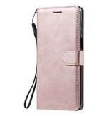 Stuff Certified® Skórzany pokrowiec Xiaomi Redmi Note 9 Pro Flip - PU Leather Wallet Cover Cas Case Pink
