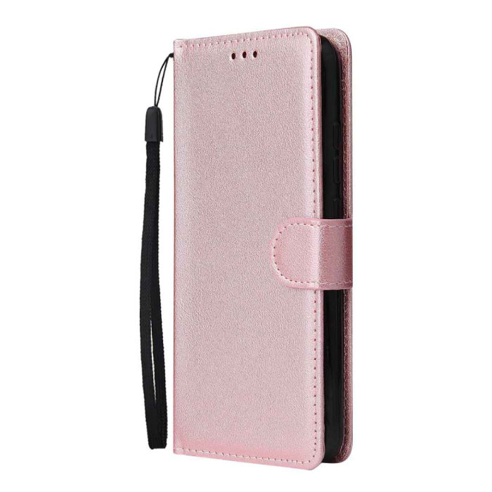 Stuff Certified® Xiaomi Redmi Note 9 Leren Flip Case Portefeuille - PU Leer Wallet Cover Cas Hoesje Roze