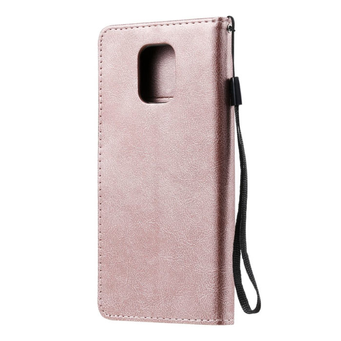 Stuff Certified® Xiaomi Redmi Note 9 Leren Flip Case Portefeuille - PU Leer Wallet Cover Cas Hoesje Roze