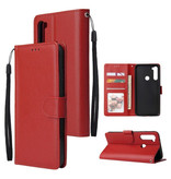 Stuff Certified® Portafoglio con custodia in pelle Xiaomi Redmi 5A - Custodia con custodia in pelle PU Custodia rossa