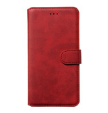 Stuff Certified® Portafoglio con custodia in pelle Xiaomi Redmi 6A - Custodia con custodia in pelle PU Custodia rossa