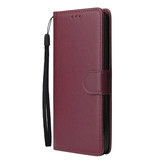 Stuff Certified® Xiaomi Redmi Note 5A Flip Leather Case Wallet - PU Leather Wallet Cover Cas Case Bordeaux