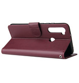 Stuff Certified® Xiaomi Redmi Note 6 Portafoglio con custodia in pelle flip - Custodia con custodia in pelle PU bordeaux