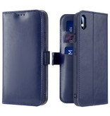 Stuff Certified® Étui en cuir à rabat Xiaomi Redmi Note 4 - Étui en cuir PU avec étui en cuir bleu