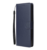 Stuff Certified® Étui en cuir à rabat Xiaomi Redmi Note 7 Pro - Étui en cuir PU avec étui en cuir bleu